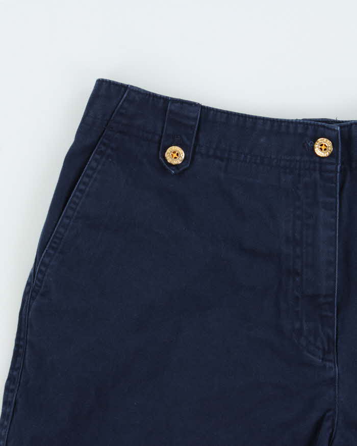 Vintage Y2K 00s Lauren Ralph Lauren LRL Women's Navy Classic Chino Bermuda Shorts - W30