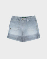 Vintage Y2K 00s Lauren Ralph Lauren LRL Women's Striped Relaxed Fit Denim Shorts - W32