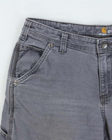 Vintage Carhartt Lavender Canvas Women's Original Fit Carpenter Shorts - W30