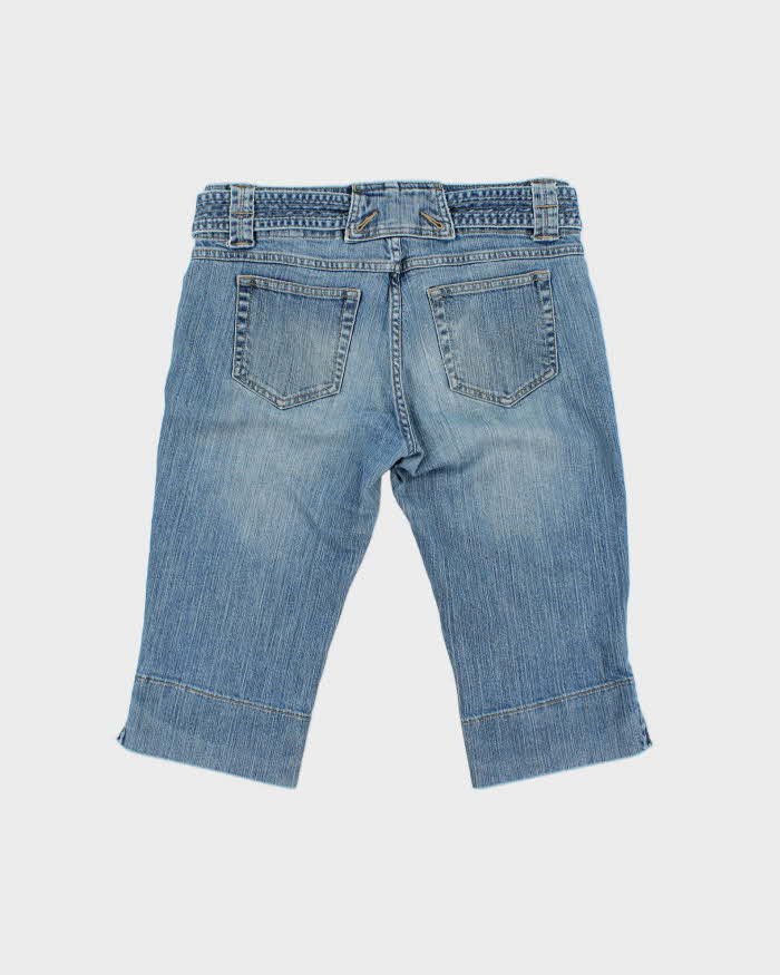 Vintage Y2K 00s Smart Set Women's Low Rise Denim Capri Shorts - W29