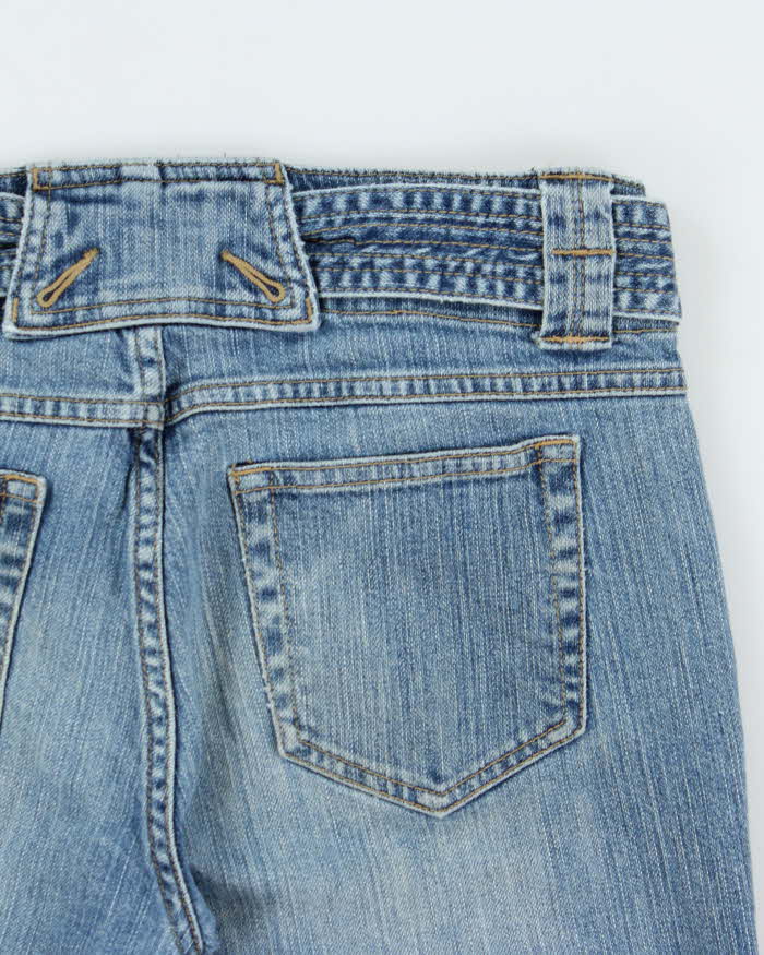 Vintage Y2K 00s Smart Set Women's Low Rise Denim Capri Shorts - W29