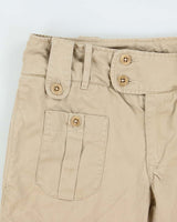 Vintage Y2K 00s Ralph Lauren Sport Women's Khaki Mid Rise Canvas Straight Leg Tactical Shorts - W28