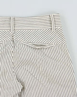 Vintage Y2K 00s Lacoste Women's Mid Rise Striped Canvas Capri Shorts - W28