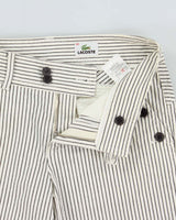 Vintage Y2K 00s Lacoste Women's Mid Rise Striped Canvas Capri Shorts - W28