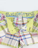 Vintage Y2K 00s Billabong Women's Plaid Patch Pocket Mini Shorts - W33