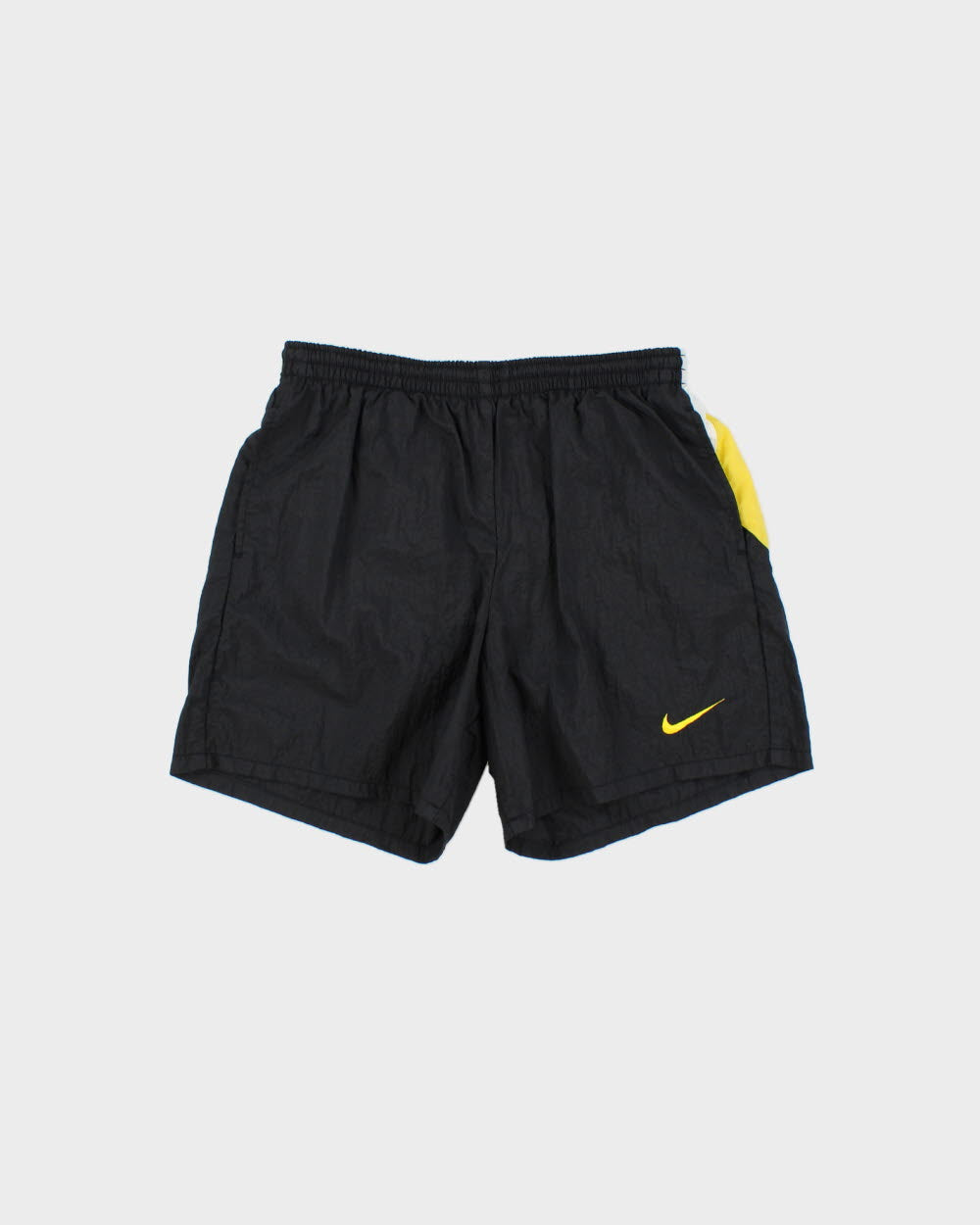 Vintage 1990s Nike Women's Big Swoosh Shell Relaxed Fit Swim Shorts - L