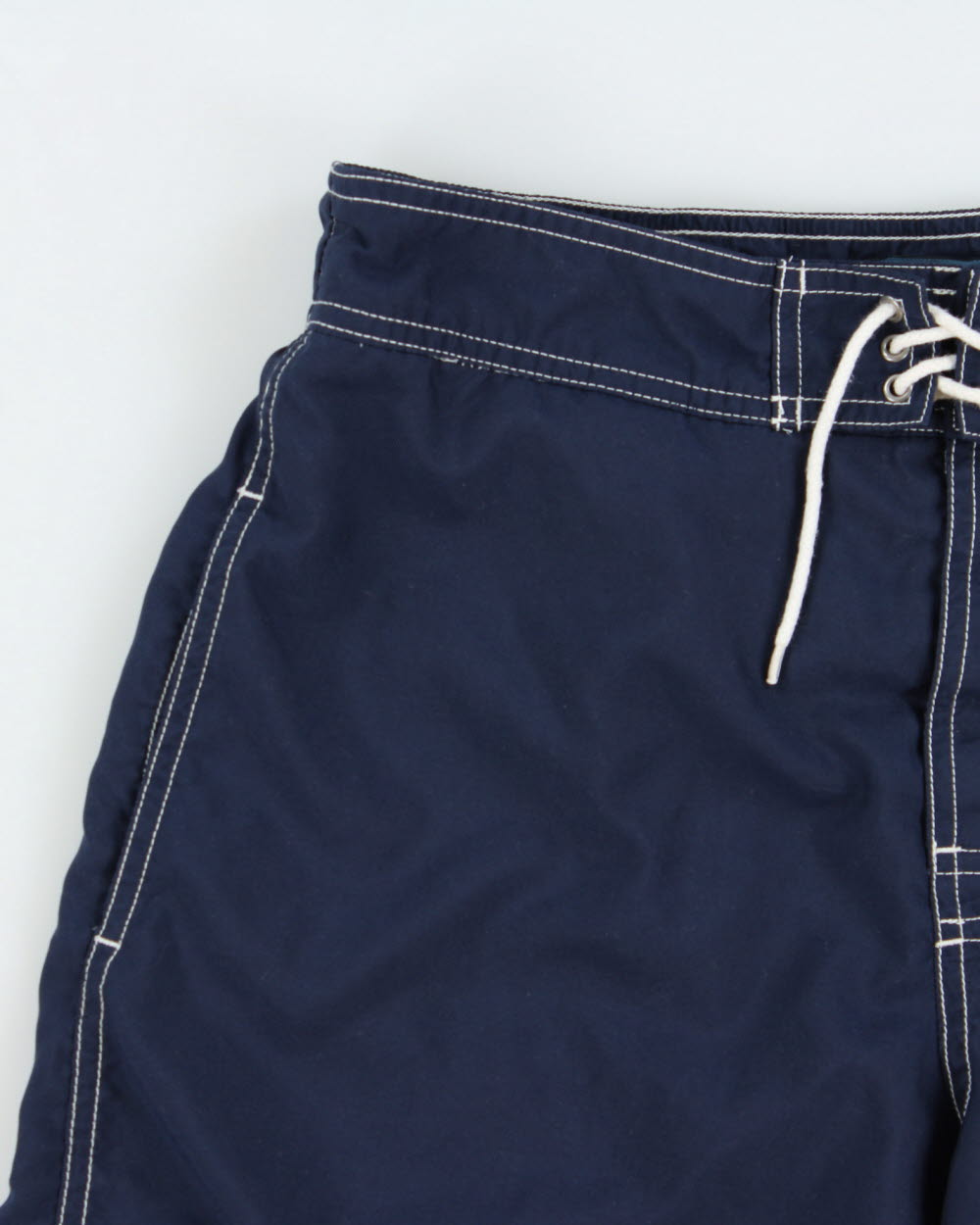 Vintage Y2K 00s Polo Ralph Lauren Women's Big Pony Contrast Stitch Soft Shell Relaxed Fit Board Shorts - W30