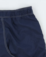 Vintage Y2K 00s Polo Ralph Lauren Women's Big Pony Contrast Stitch Soft Shell Relaxed Fit Board Shorts - W30
