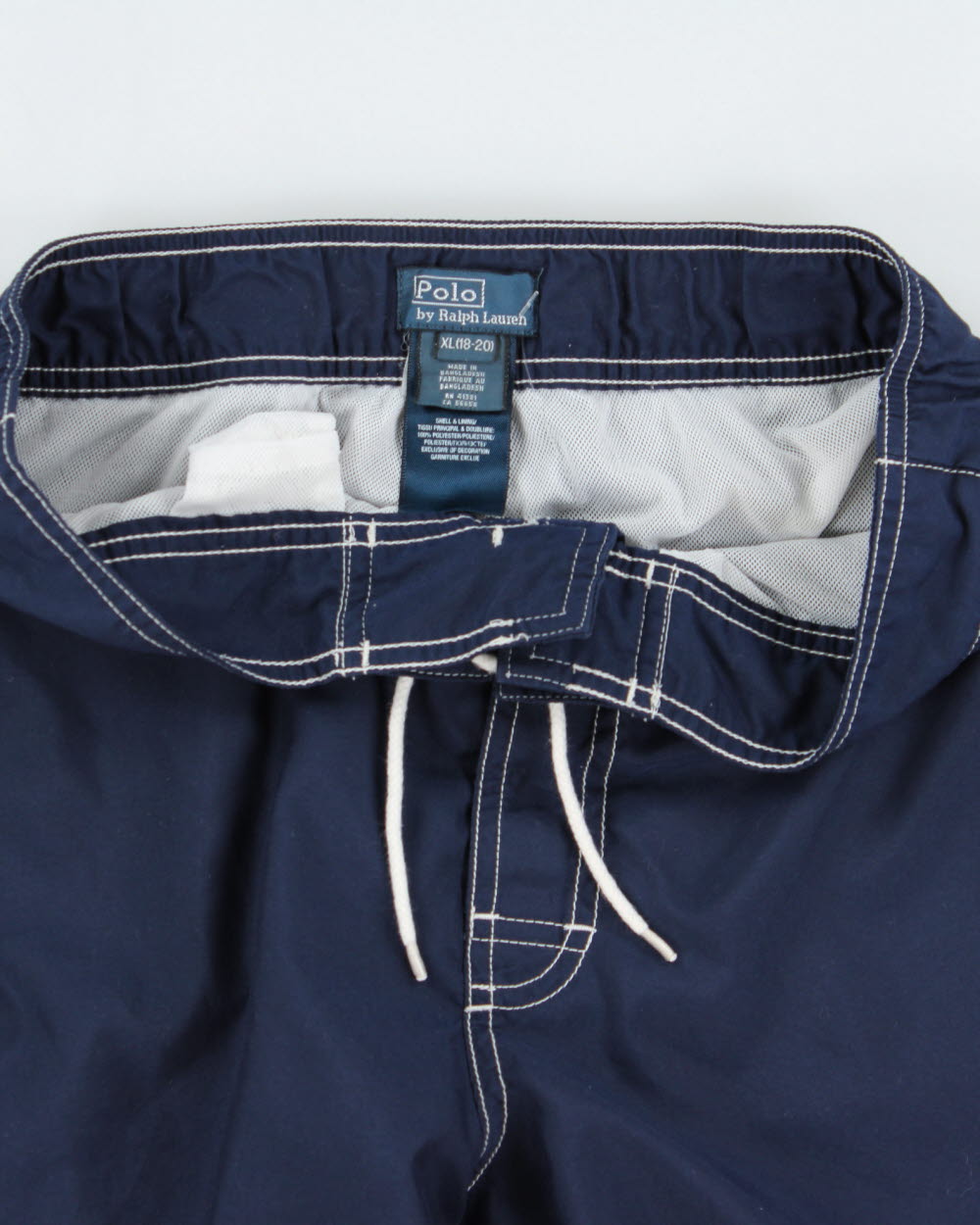 Vintage Y2K 00s Polo Ralph Lauren Women's Big Pony Contrast Stitch Soft Shell Relaxed Fit Board Shorts - W30