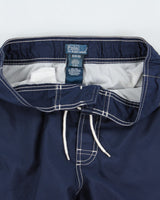 Vintage Y2K 00s Polo Ralph Lauren Women's Big Pony Contrast Stitch Soft Shell Relaxed Fit Board Shorts - W30