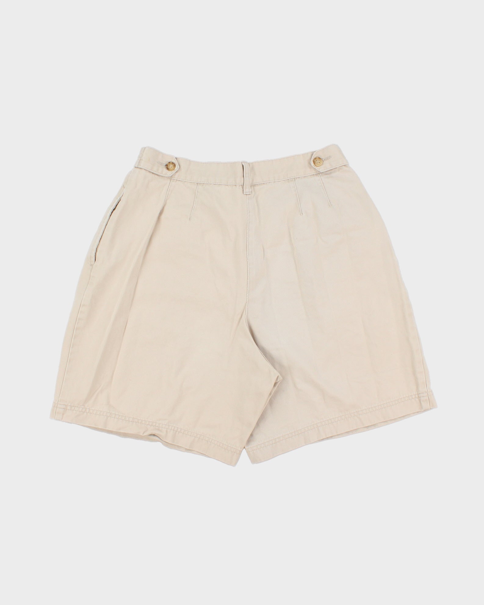 Vintage 1990s Esprit Women's High Rise Double Pleated Chino Bermuda Shorts - W28
