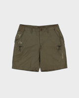 Vintage Tatonka Women's Khaki Canvas Multi-Pocket Relaxed Fit Technical Shorts - W30
