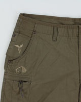 Vintage Tatonka Women's Khaki Canvas Multi-Pocket Relaxed Fit Technical Shorts - W30
