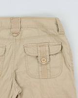 Vintage Y2K 00s DKNY Jeans Women's Desert Khaki Low Rise Adjustable Utility Capri Shorts - W28