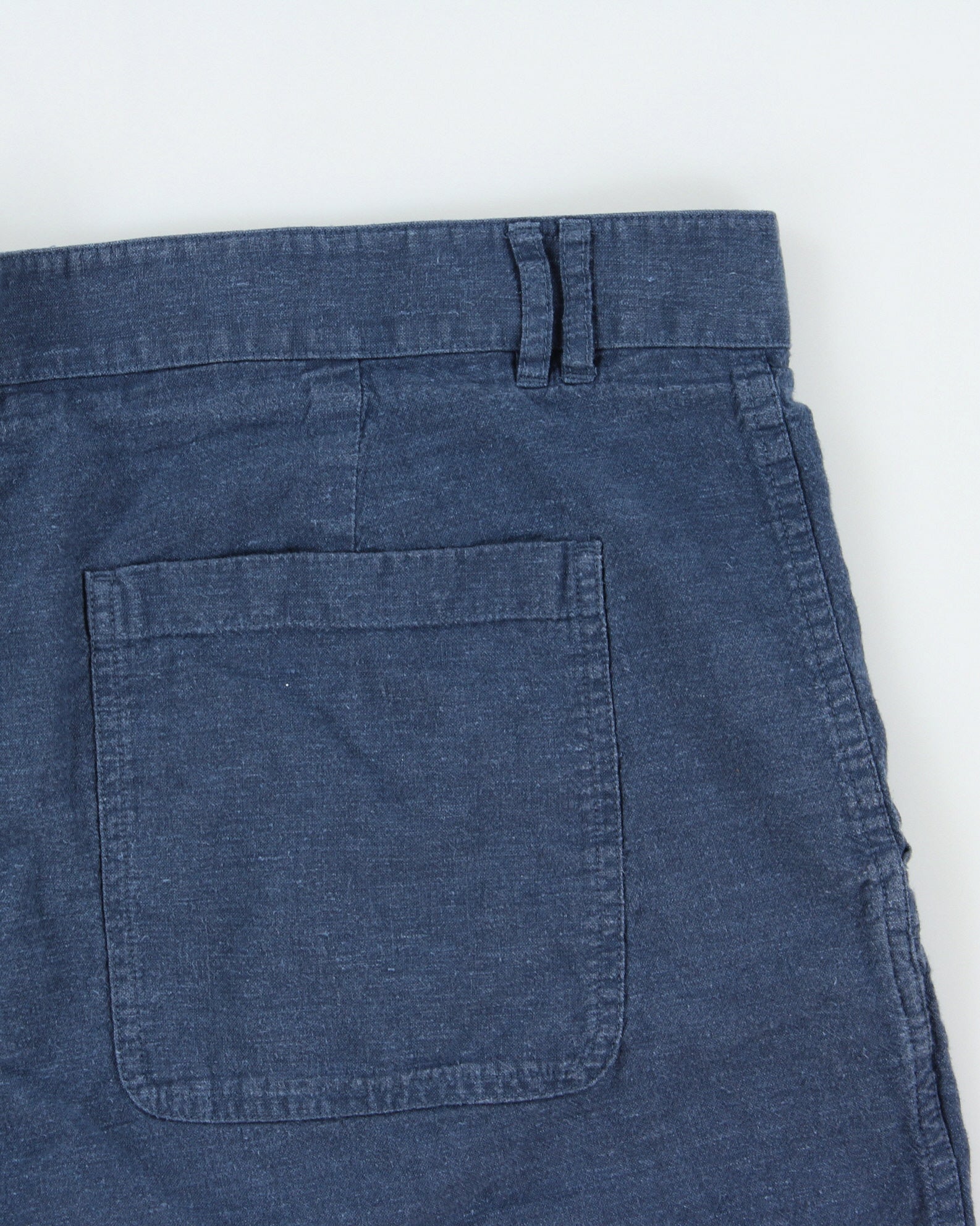 Vintage Patagonia 6" Navy Women's Mid-Rise Linen Look Double Pleated Casual Shorts - W38