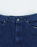 Vintage 1970s Lee Women's High-Rise Indigo Denim Union Made In USA Frayed Mini Shorts - W28