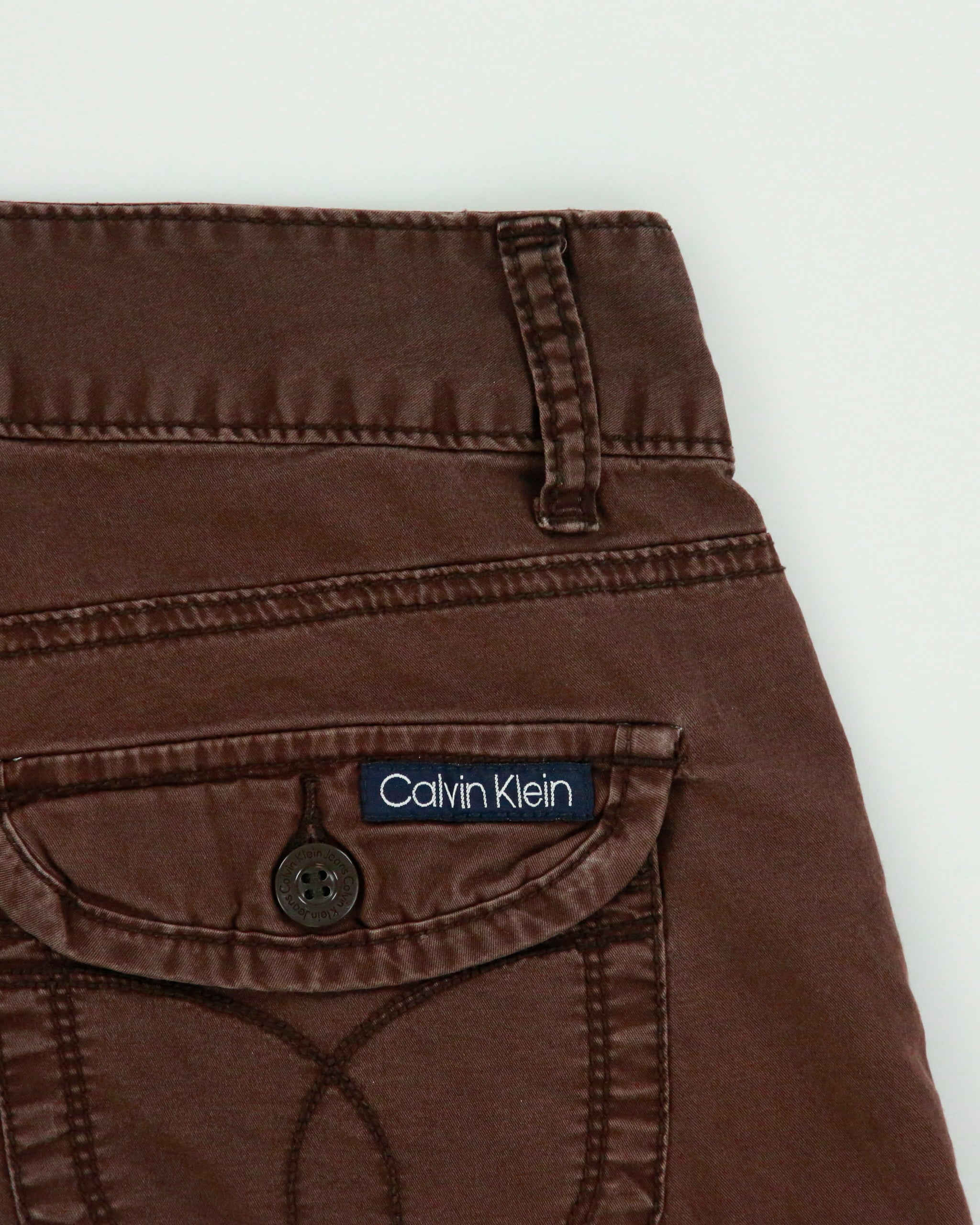 Vintage Y2K 2000s Calvin Klein Long Cargo Shorts - W30