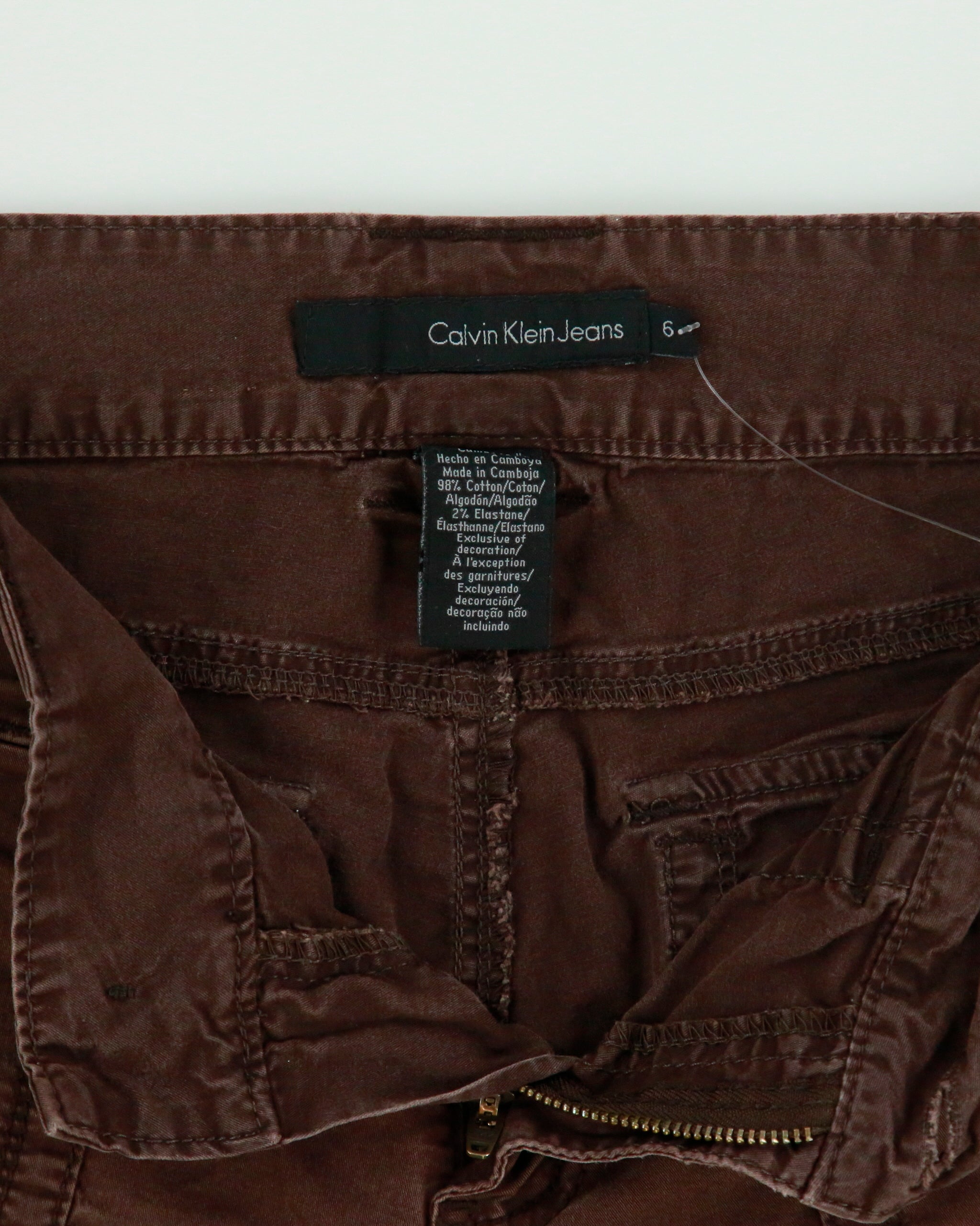 Vintage Y2K 2000s Calvin Klein Long Cargo Shorts - W30