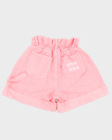 Miu Miu Pink High Waist Denim Shorts - L