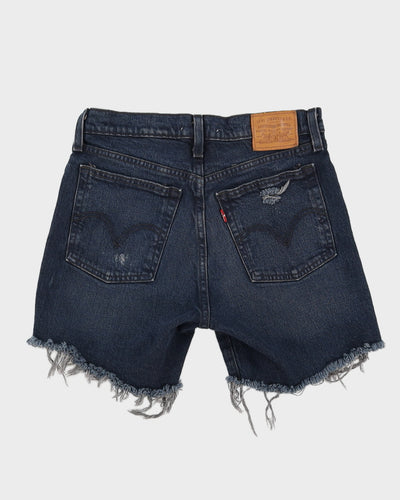 Levi's Dark Wash Denim Shorts With Raw Hem - W26