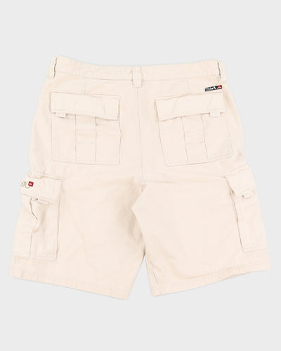 Y2K 00s Quiksilver Cream Cargo Shorts - W36