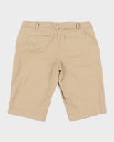 Michael By Michael Kors Fitted Beige Shorts With Zip Front - W30