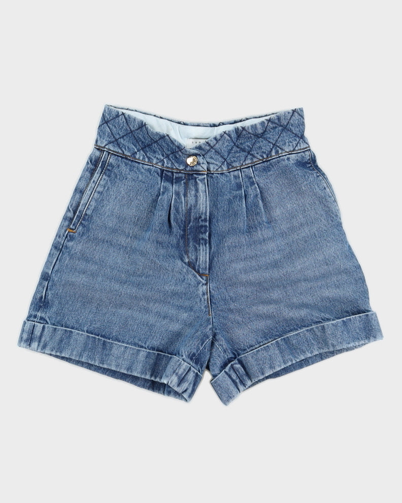 Sandro Blue Denim High Waisted Shorts - W28