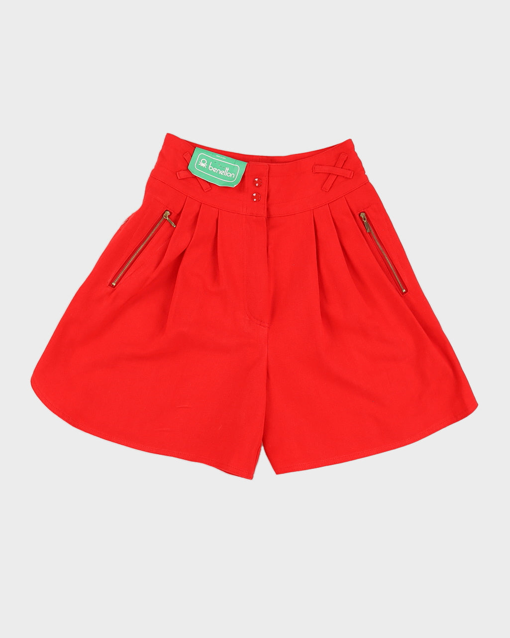 Vintage 70s Benetton High Waisted Red Shorts - W28