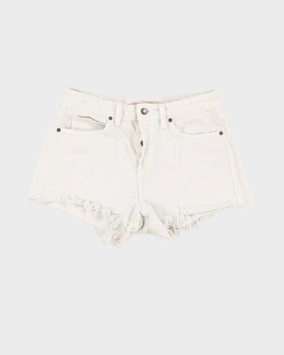 Vintage 00s Guess White Denim Shorts - W30