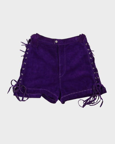 Vintage Purple Suede High Waisted Shorts - XS/S