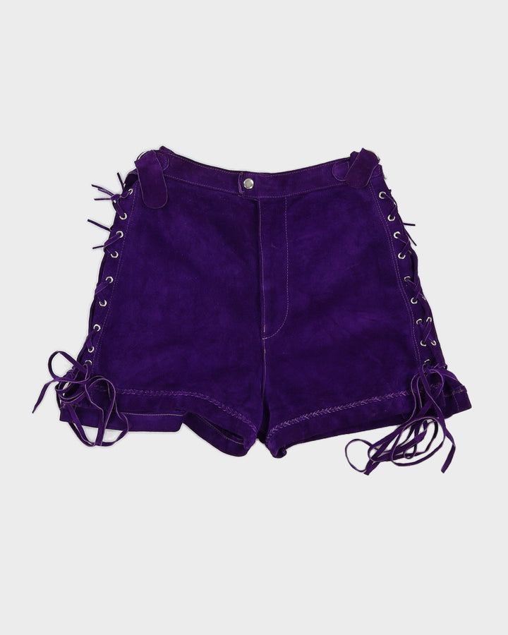 Vintage Purple Suede High Waisted Shorts - XS/S
