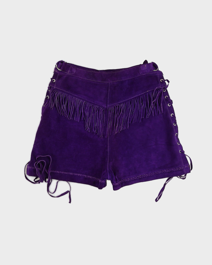 Vintage Purple Suede High Waisted Shorts - XS/S
