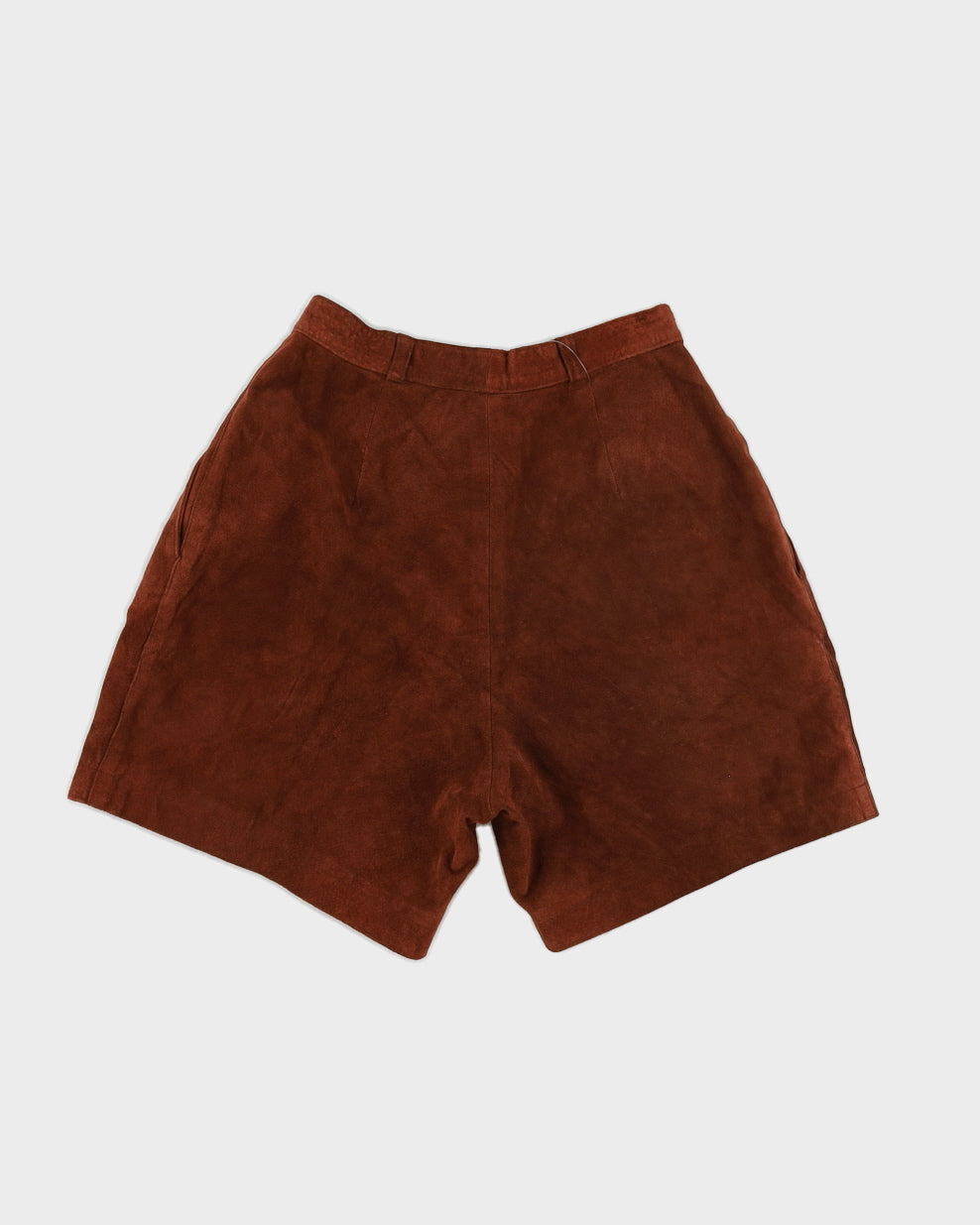 Brown Suede High Waisted Shorts - S
