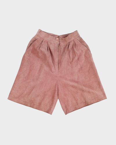 Vintage 80's Pink Leather Shorts - W:38