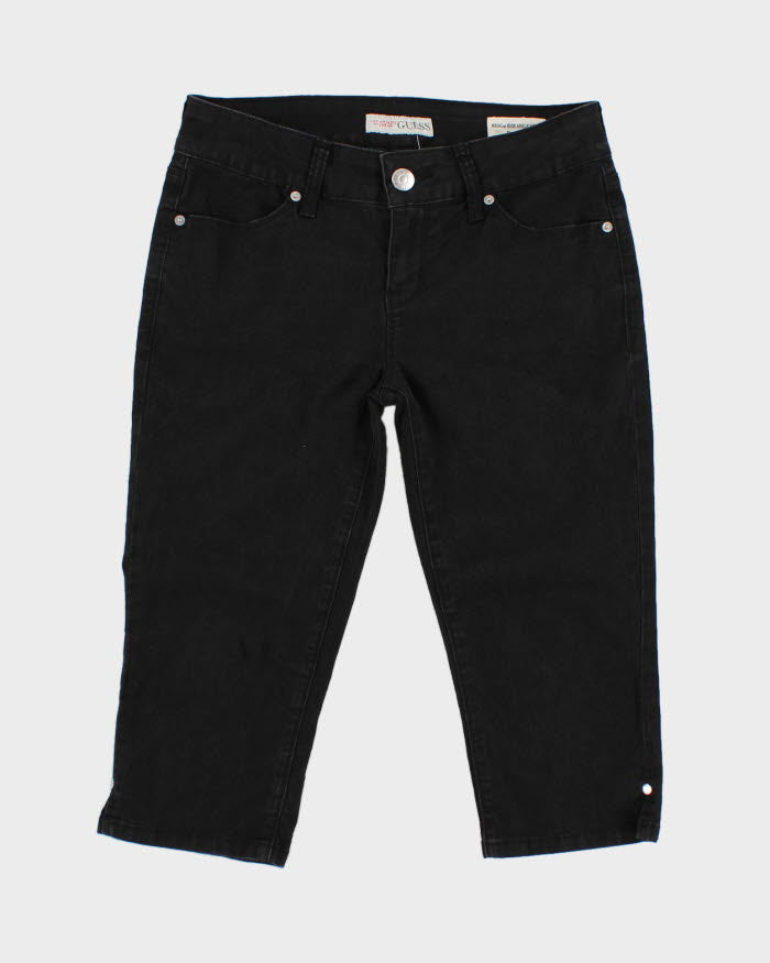 Y2K 00s Guess Black Denim Capris - W30