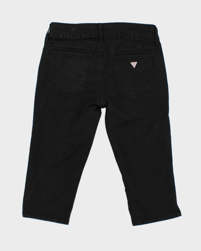 Y2K 00s Guess Black Denim Capris - W30