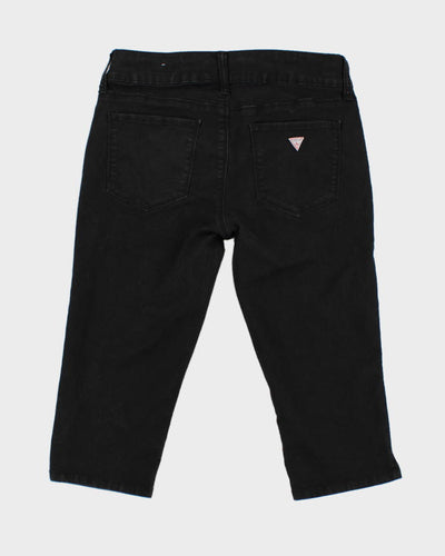 Y2K 00s Guess Black Denim Capris - W30