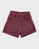 Vintage 90s Lei Dark Red Denim Shorts - S
