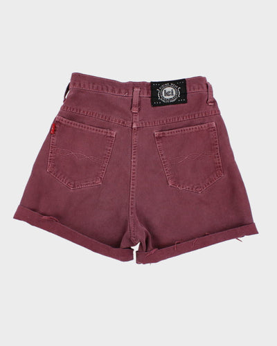 Vintage 90s Lei Dark Red Denim Shorts - S