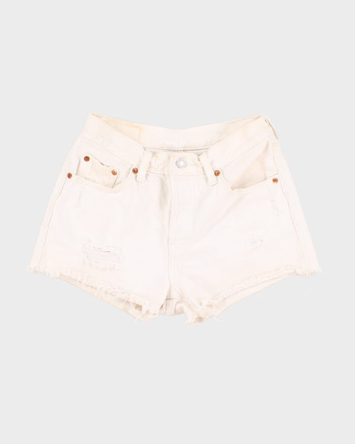 Levi 501 Vintage White Denim Shorts - W26