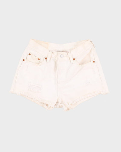Levi 501 Vintage White Denim Shorts - W26