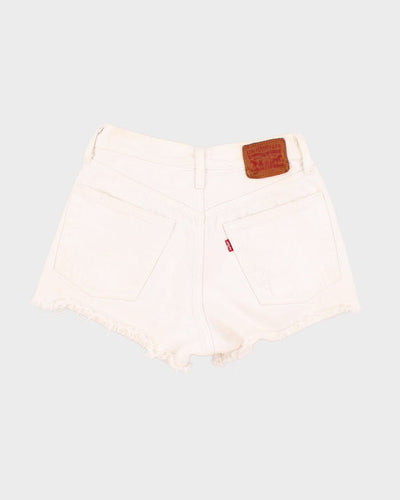 Levi 501 Vintage White Denim Shorts - W26
