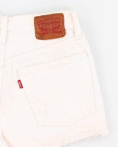 Levi 501 Vintage White Denim Shorts - W26