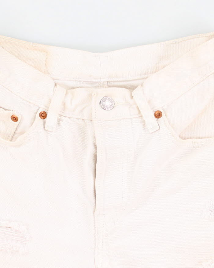 Levi 501 Vintage White Denim Shorts - W26