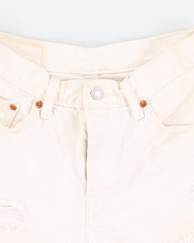 Levi 501 Vintage White Denim Shorts - W26