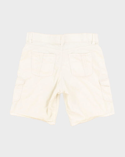 Levi White Cargo Shorts - W36