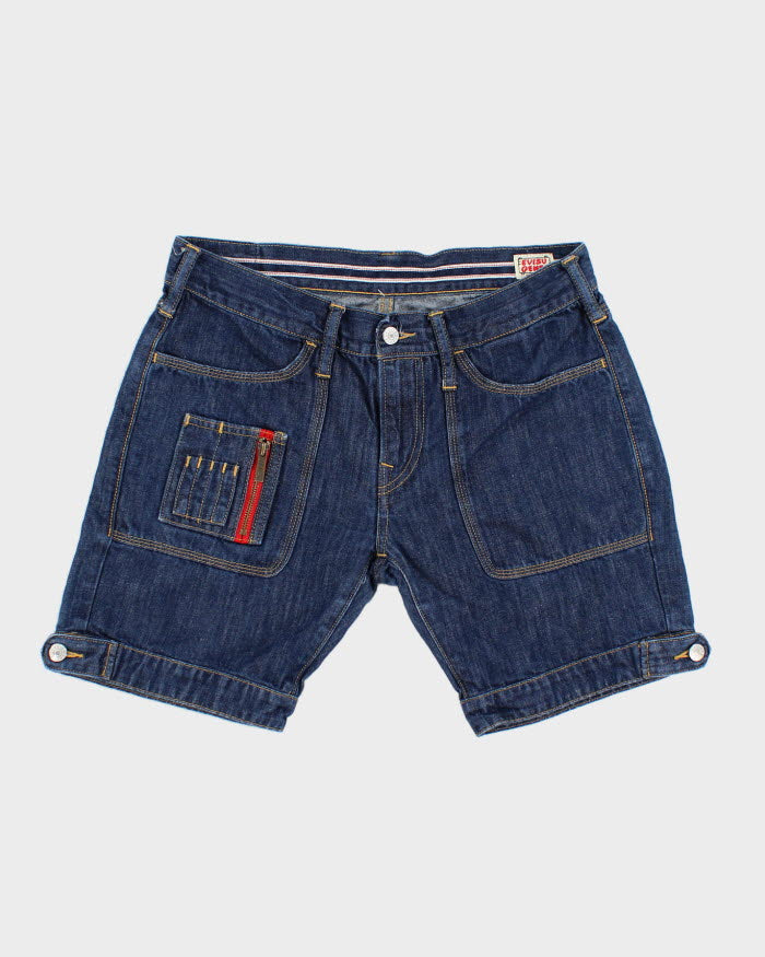 Vintage Women's Evisu Dark Wash Jean Shorts - W30