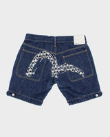 Vintage Women's Evisu Dark Wash Jean Shorts - W30