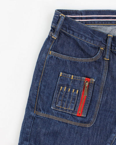 Vintage Women's Evisu Dark Wash Jean Shorts - W30