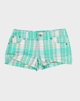 Guess Checked Low Waisted Shorts - W30